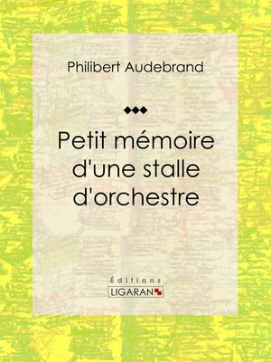 cover image of Petit mémoire d'une stalle d'orchestre